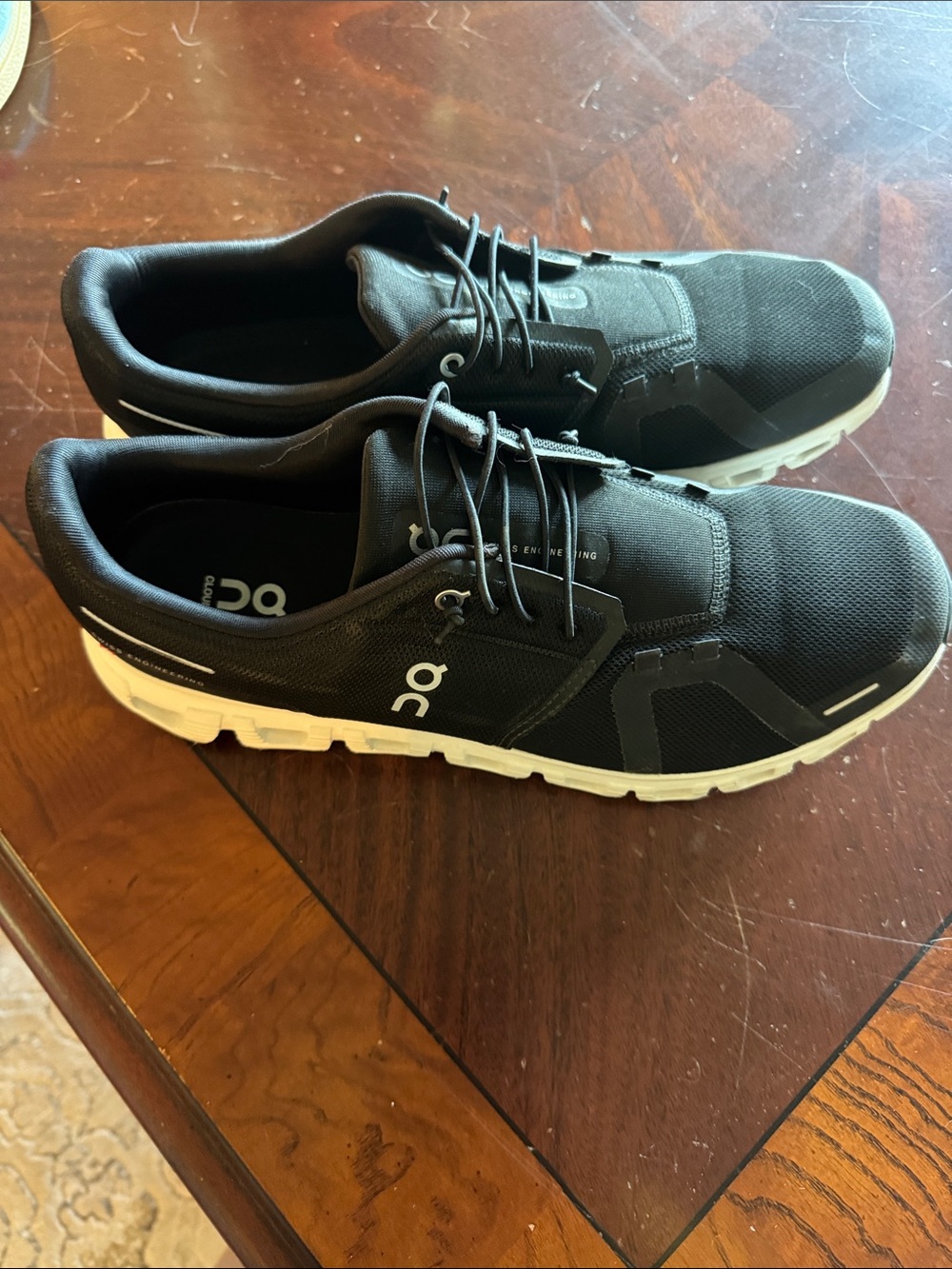 On Running Men's Cloud Sneakers in Black and White
